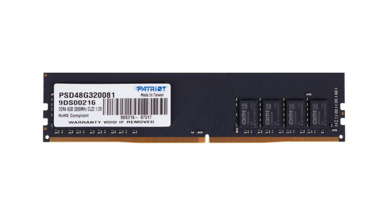 Оперативная память Patriot Signature 8 ГБ DDR4 3200MHz CL22 PSD48G320081
