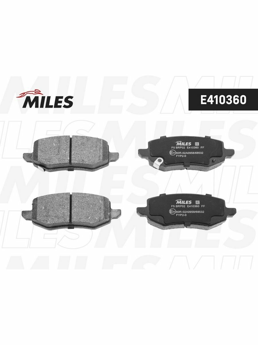 Колодки тормозные дисковые задние для а/м TANK / Танк, Miles E410360