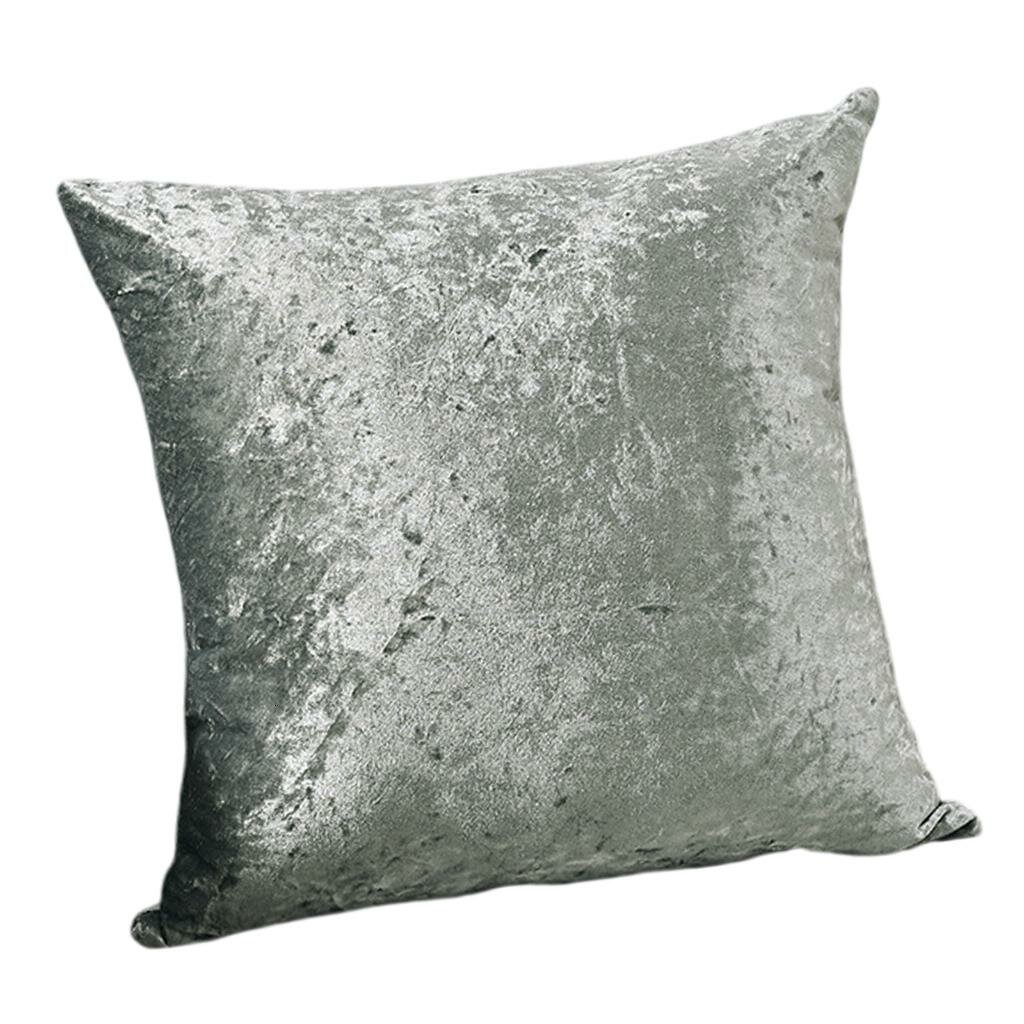 Велюровый чехол для декоративной подушки, Светло-серый - 450*450mm