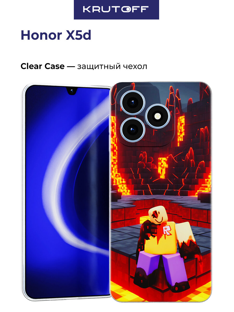 Чехол-накладка Krutoff Clear Case Roblox-Форсакен Джон Доу (Forsaken John Doe) для Honor X5d