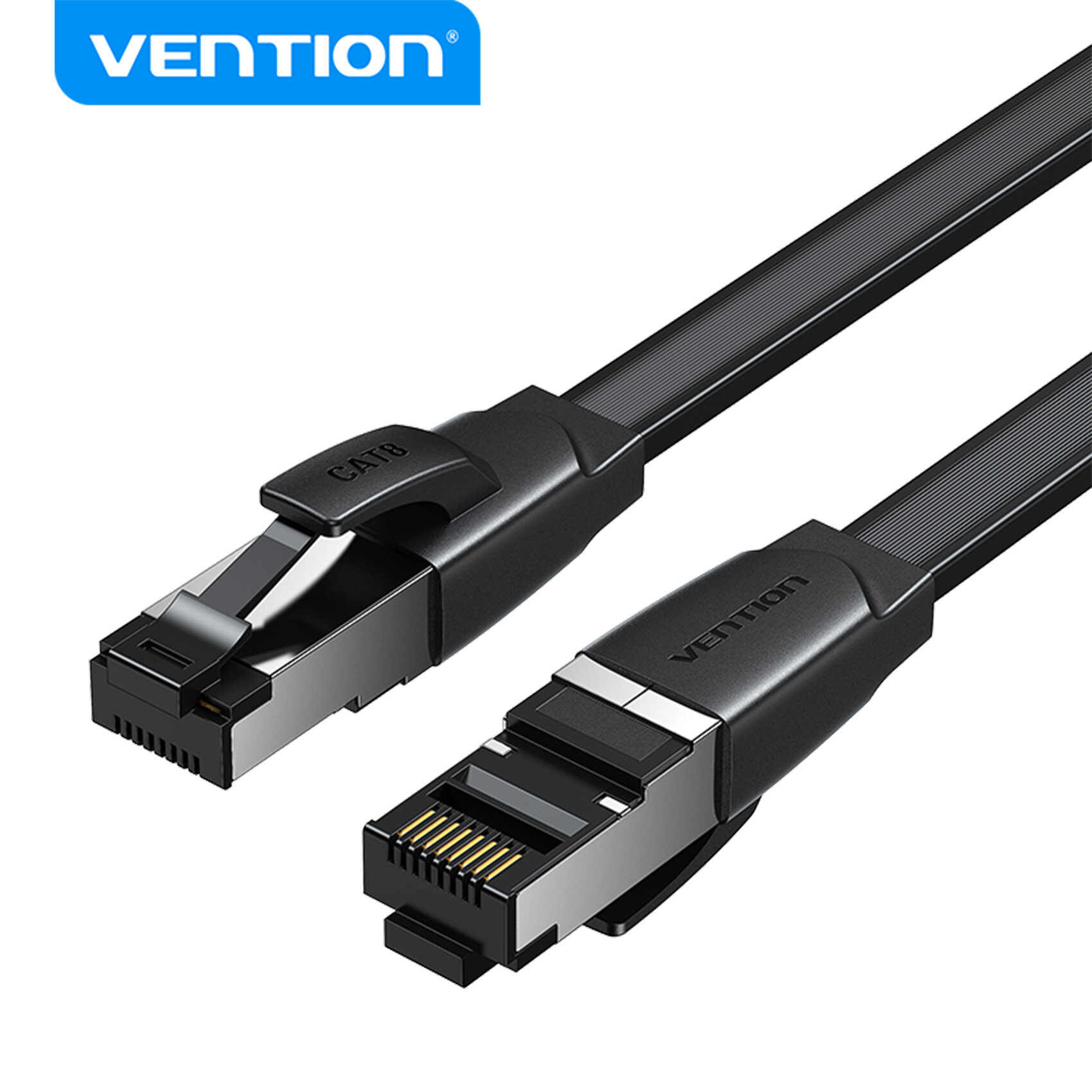 Патч корд 3 метра / интернет кабель прямой U/FTP cat.8 RJ45 / плоский Vention Сетевой кабель Ethernet, арт. IKQBI