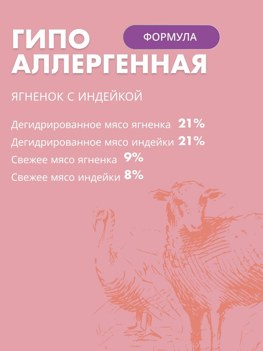 Корм для собак сухой для крупных пород Grandorf ягненок с индейкой, 10 кг — фото 1