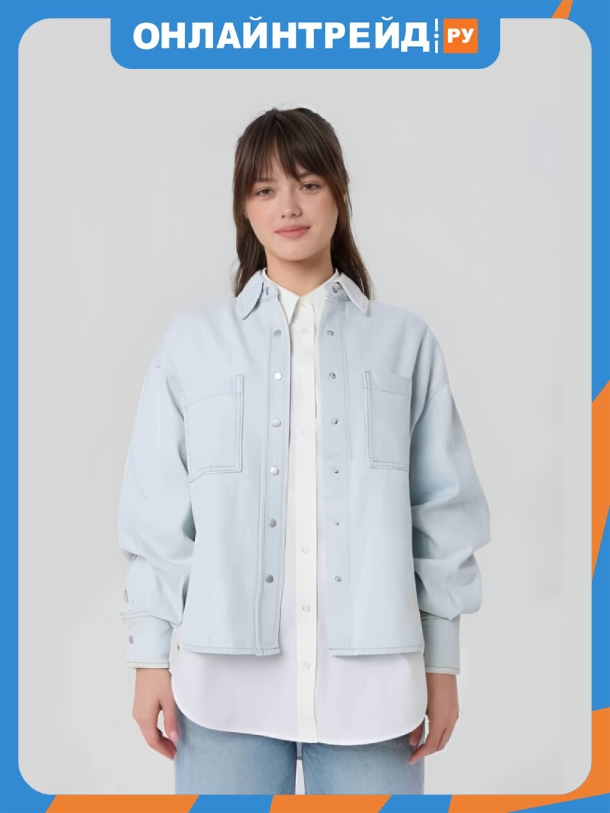 Рубашка Lee Cooper LC-DNMSHIRTLS-WSS/LW женская, цвет синий, размер XS-S