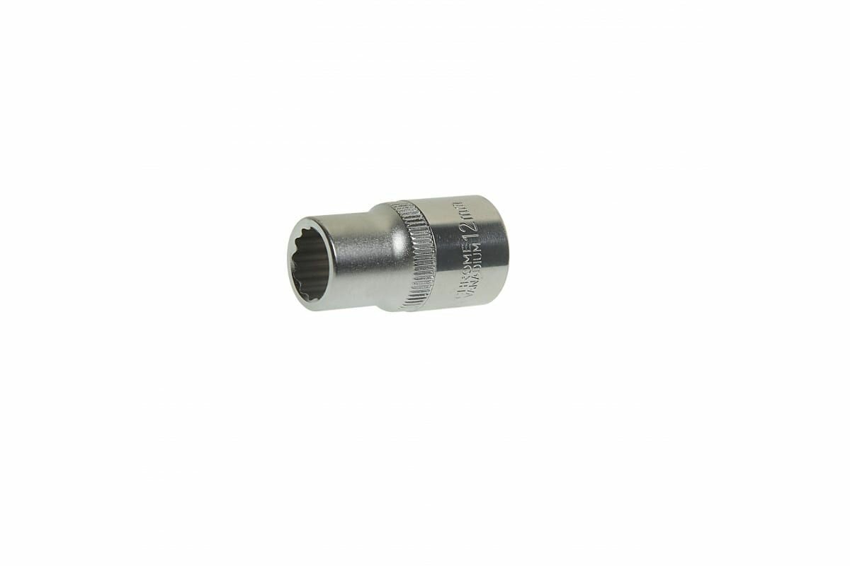 Головка торцевая 12мм 1/2" 12-гранная L40мм эврика ER-91305-12