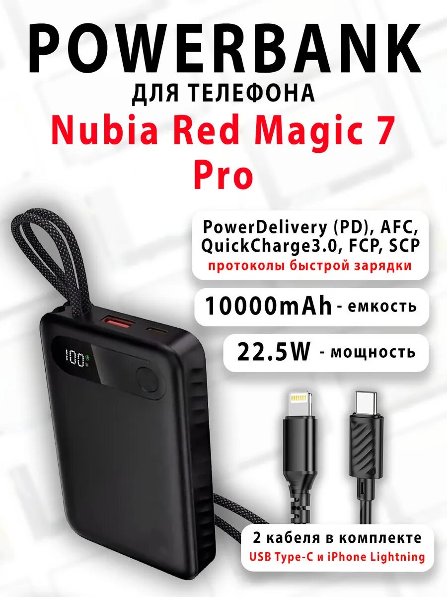 Повербанк для телефона Nubia Red Magic 7 Pro
