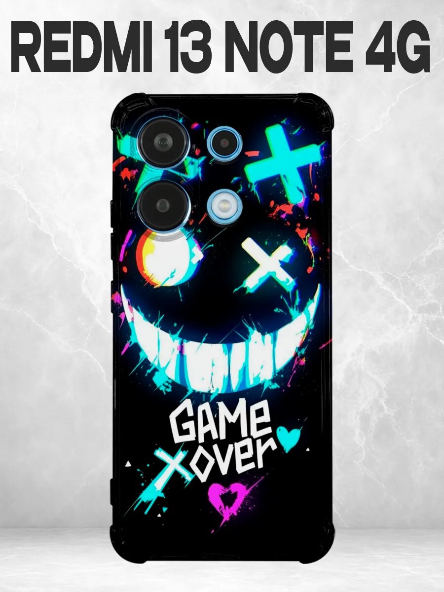 Чехол на Redmi Note 13 4G game over глитч