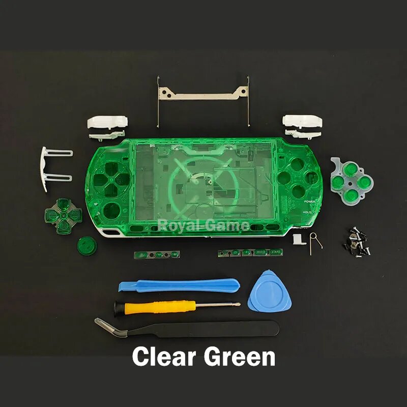 Прозрачный чехол для PSP3000 Зеленый, Green
