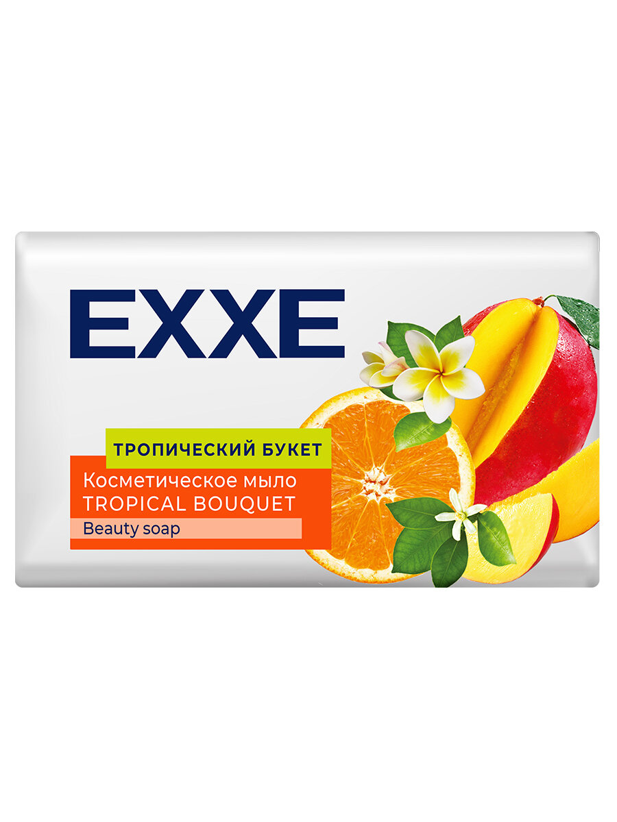 Мыло туалетное кусковое Exxe Тропический букет, 90 г