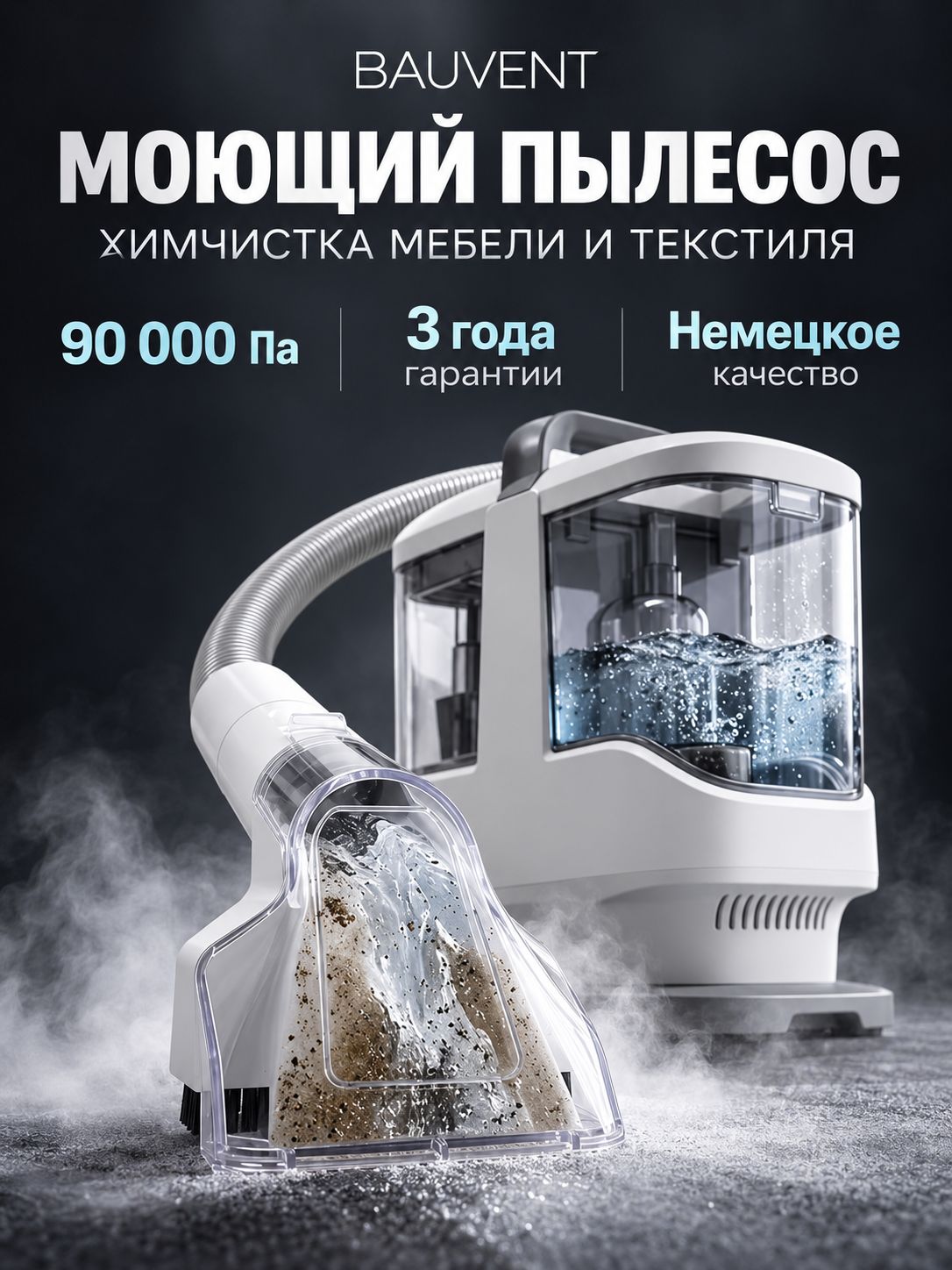 Моющий пылесос мебели, диванов, ковров и авто