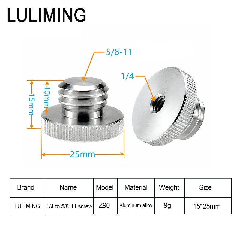 Адаптер 1/4" - 5/8-11 LULIMING Z90, 9г
