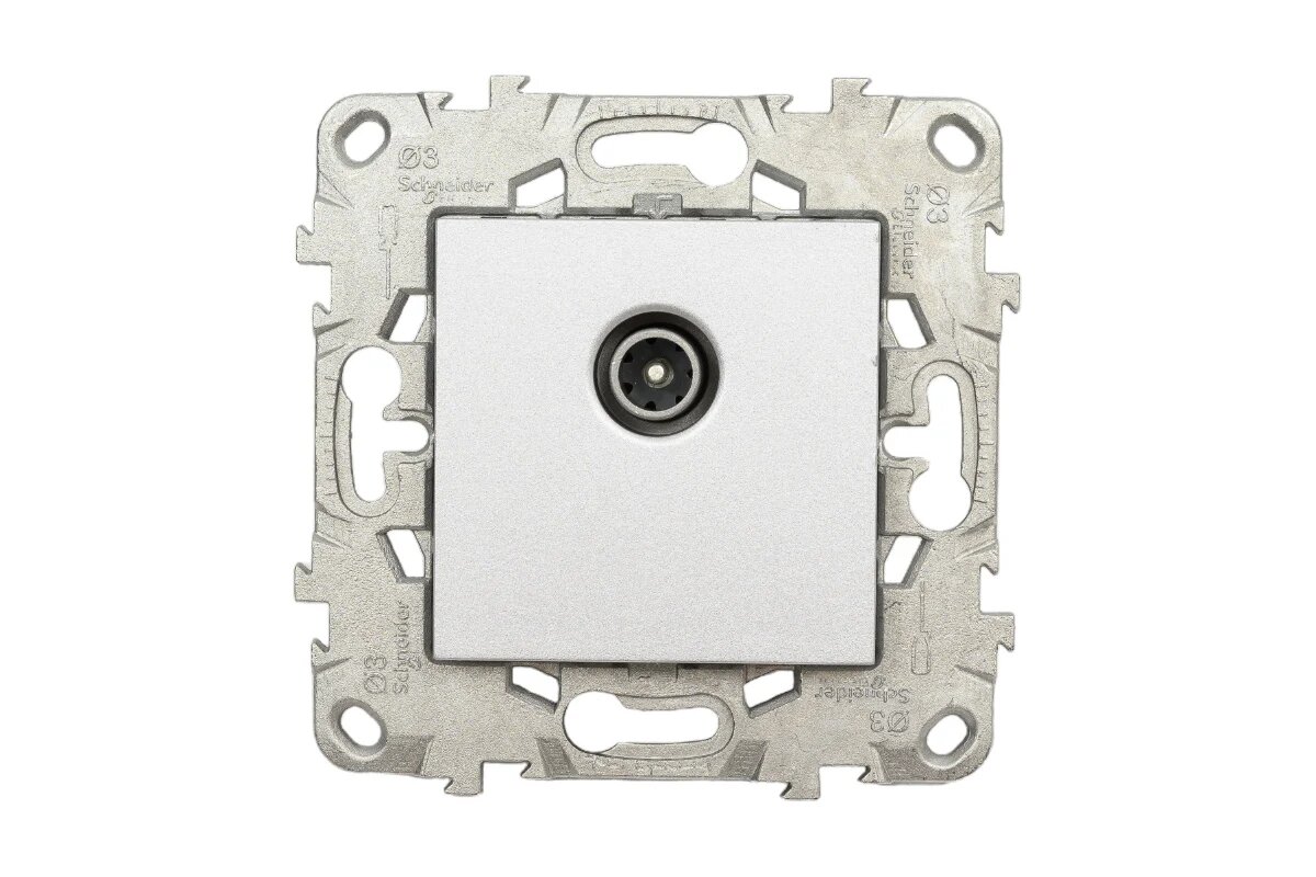 System Electric Unica New Алюминий Розетка TV, одиночная NU546230
