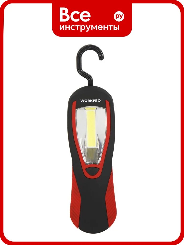 Фонарь рабочий светодиодный Workpro с подвесом, 2АА, 160LM WP352000