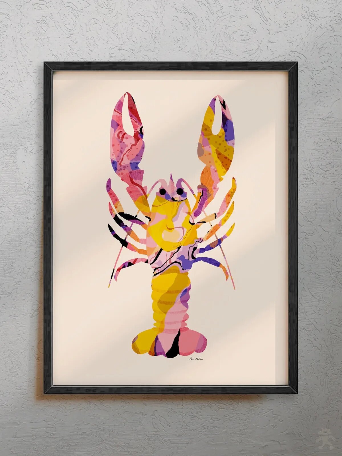 Интерьерный постер "Lobster" в стиле pinterest, формата 30x40 см.