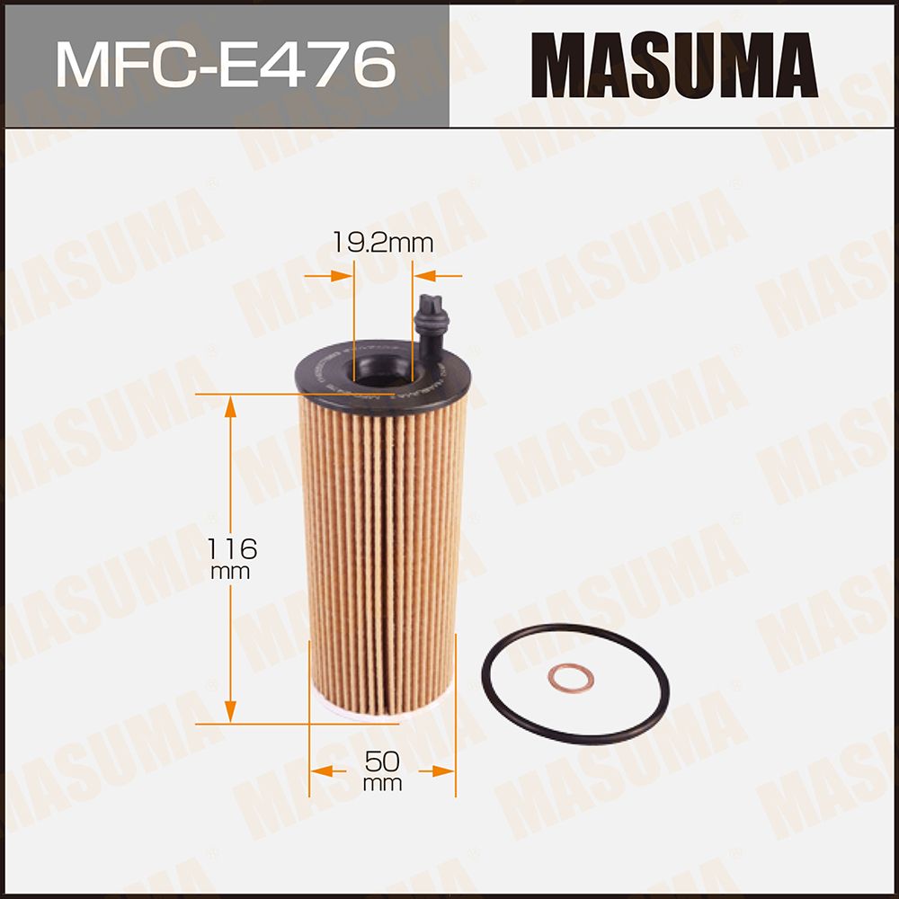 Фильтр масляный (вставка) MASUMA MFC-E476 для BMW 1,3,6, TOYOTA AURIS, VERSO