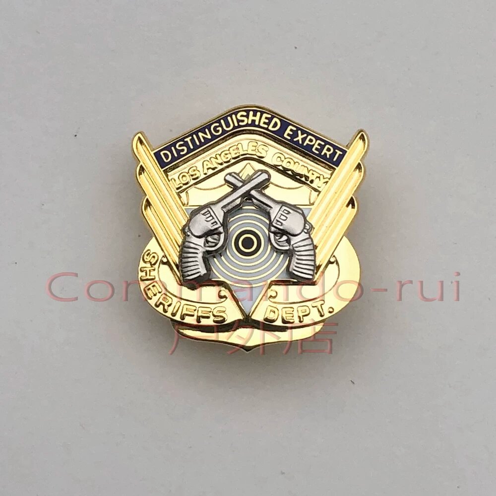 Округ Лос-Анджелес, США LASD DISTINGUISHED EXPERT Стрельба Навыки Значок, Значок, Брошь