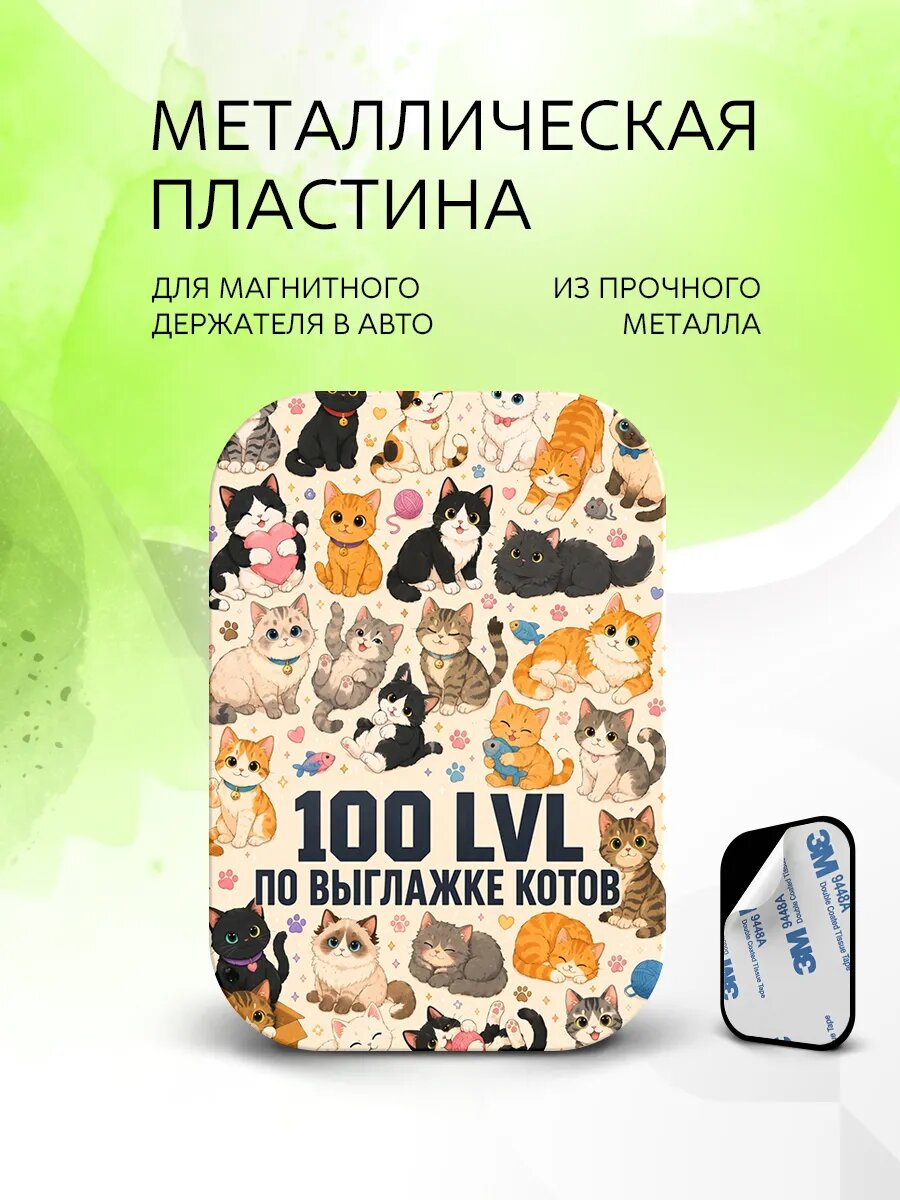 Металлическая пластина для магнитного держателя с принтом