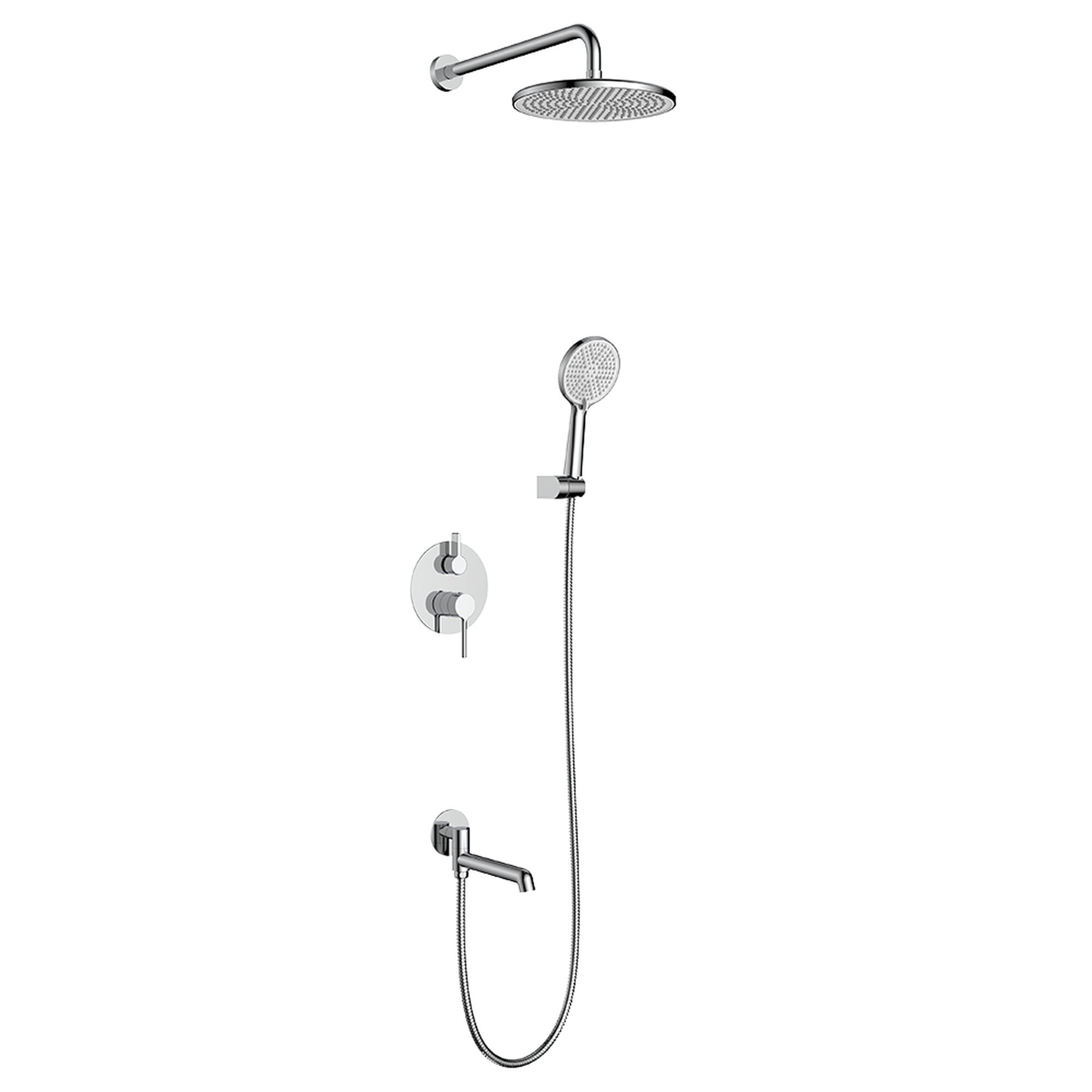 Душевая система встраиваемая Raglo R20.27, форма круглая, цвет хром