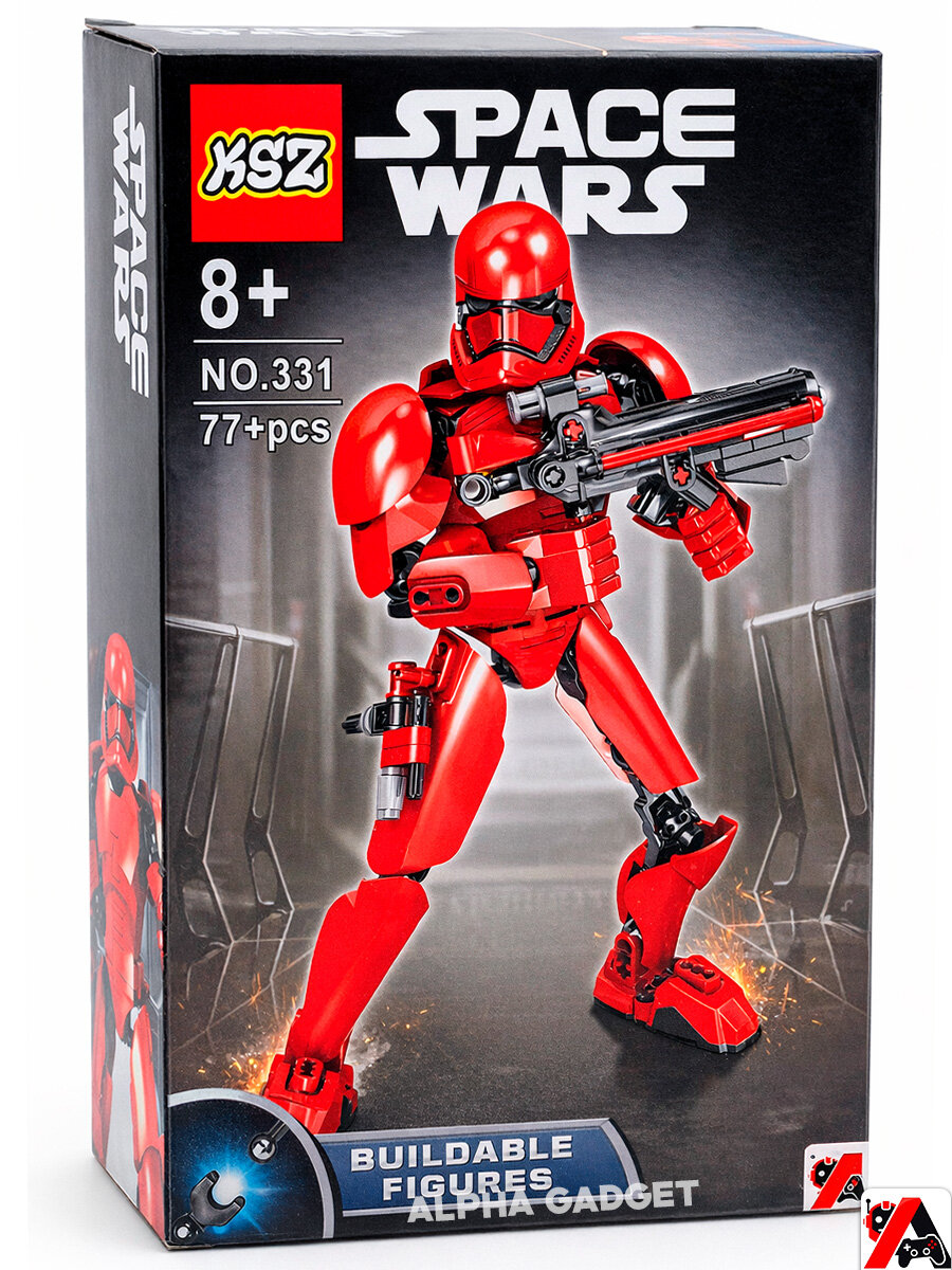 Конструктор Star Wars Красный штурмовик, 77 деталей, на шарнирах