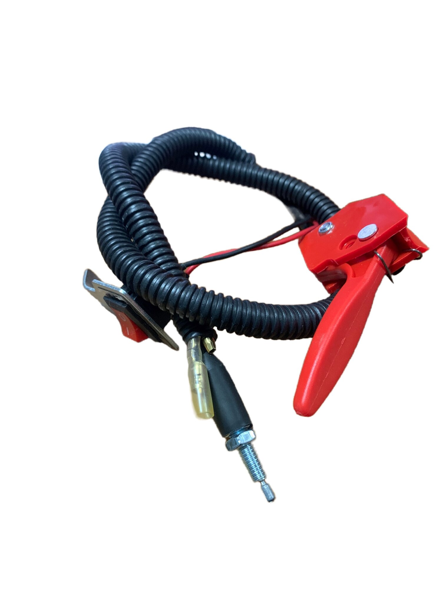 Рычаг газа для мотобуров, с тросом, 60 см, точечное крепление, черный