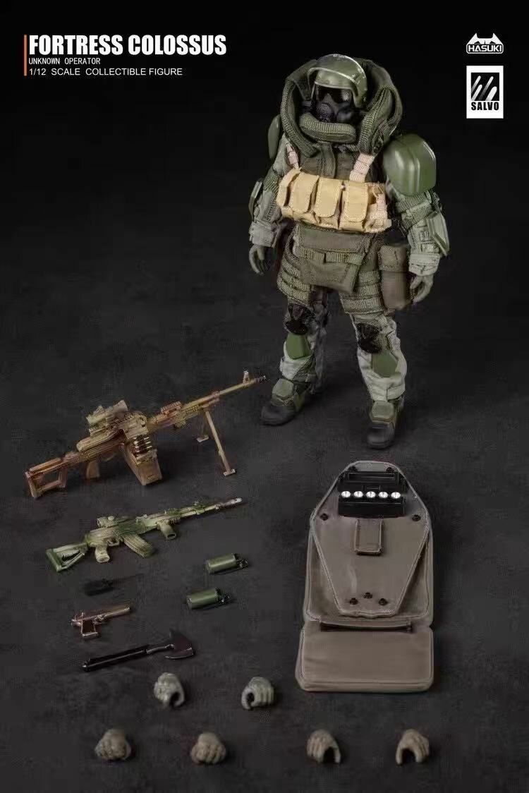 HASUKI TOYS/Коллекционная подвижная /фигурка 1/12 SA02 FORTRESS COLOSSUS спецназ солдатик 16.5cm(коробка)/Подарок парню на, игрушки для мальчика