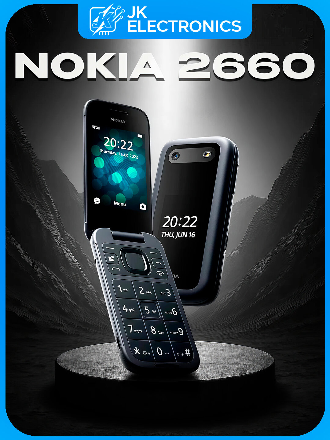 Кнопочный телефон 2660 Dual SIM, раскладушка, с большой батареей и поддержкой FM