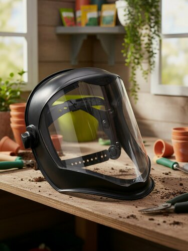 Изображение товара Маска-щиток защитная 21x35.5x25 см, артикул 22-3-000. Средство индивидуальной защиты для столярных и слесарных работ