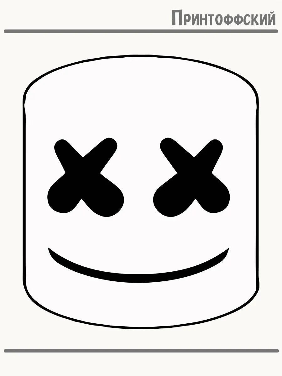 Термонаклейка для одежды и аксессуаров DTF-печать dj Marshmello