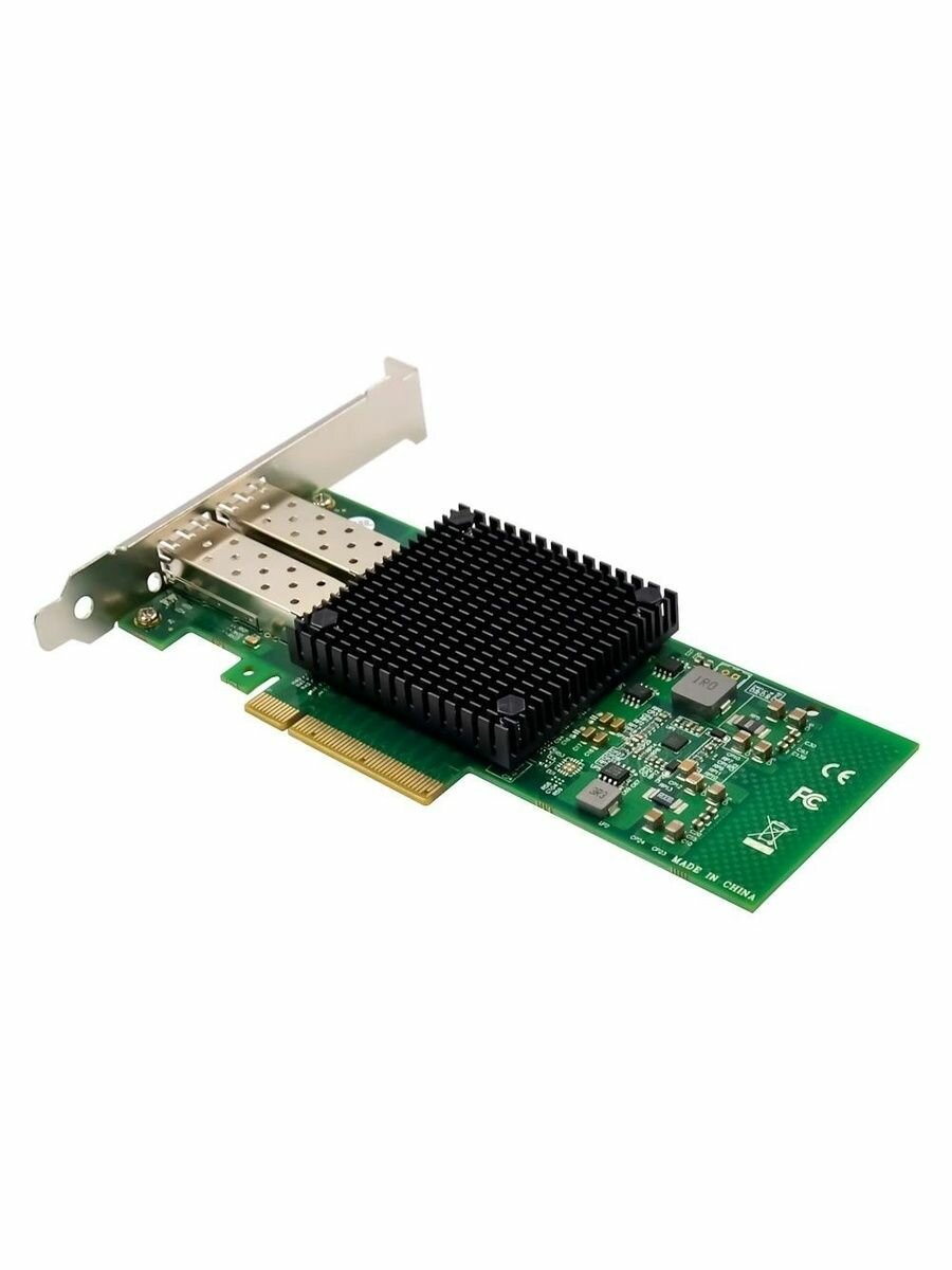 10G сетевая карта PCIe, 2SFP+, Intel 82599ES, серверный LAN адаптер ORIENT XWT-INT520PE8 2SFP+ — фото 1