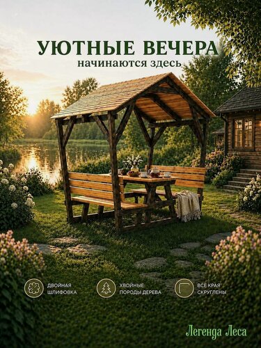 Изображение товара Беседка легенда леса садовая для дачи