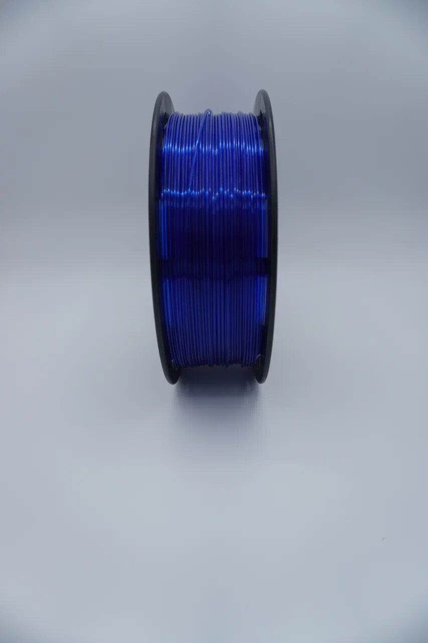 Пластик PETG для 3D печати Plastiq голубой-прозрачный, 1.75 мм, 1 кг. — фото 1