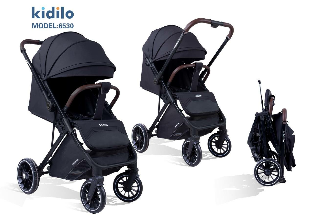 Прогулочная коляска KIDILO, оранжевая, для детей от 0 до 5 лет.