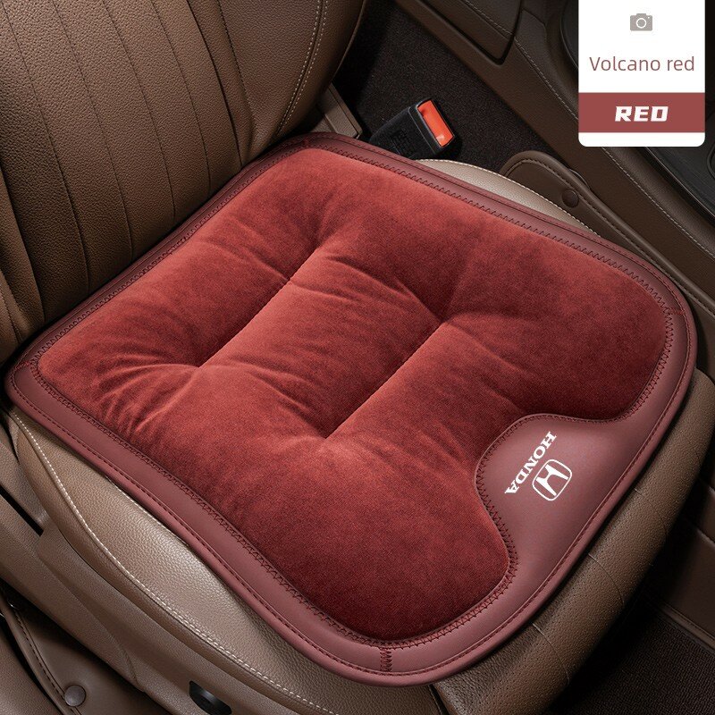Красный вулканический передний сиденье подушка для Honda Accord, Civic, CR-V, Fit, HR-V, Inspire - зимняя теплая фланель