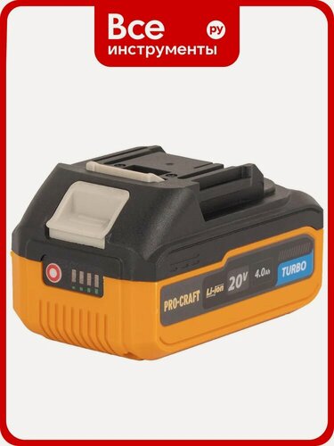 Изображение товара Батарея аккумуляторная PROCRAFT Li-Ion, 20В, 4Ач, BAT20/4 Turbo