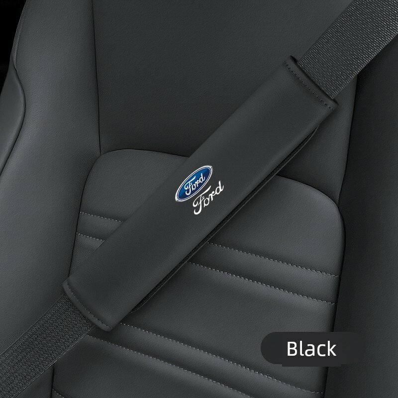Сиденье-подушка для ремня безопасности Ford с логотипом черного цвета — автомобильный аксессуар для моделей Ford