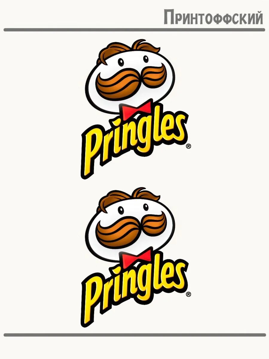 2-е (Две) Термонаклейки pringles принглс чипсы