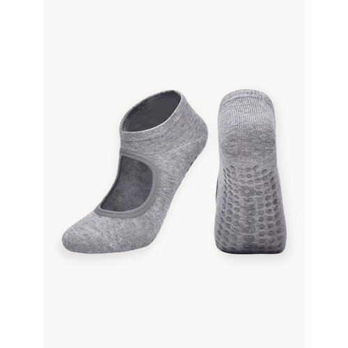 Носки противоскользящие для йоги фитнеса и пилатеса. Серые