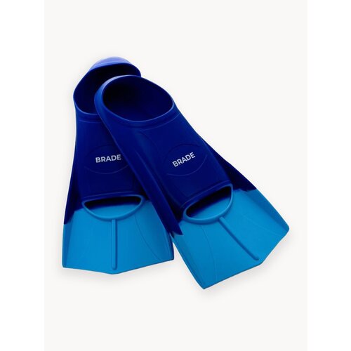 Ласты для плавания детские короткие BRADE синий (размер XS 33-35)