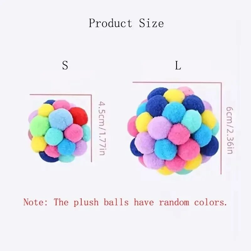 Интерактивный мячик для кошек 5pcs, 6cm 2.36in