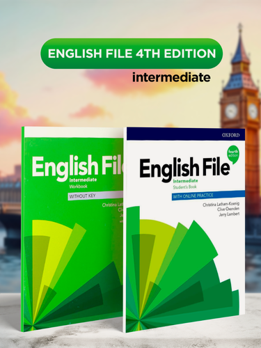 Изображение товара English File intermediate 4th edition. Полный комплект: Student's Book (учебник) + Workbook (рабочая тетрадь) + Диск