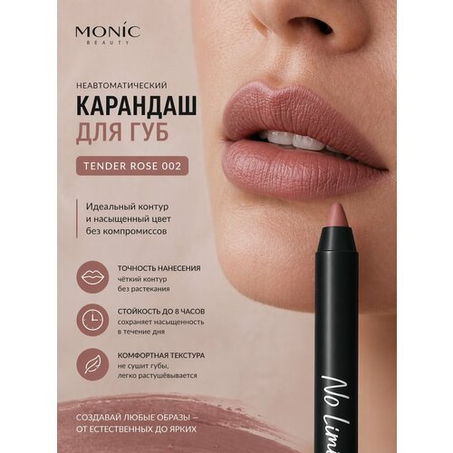 MONIC BEAUTY Карандаш для губ No Limit! Long-Wear Precision тон 02 Tender Rose