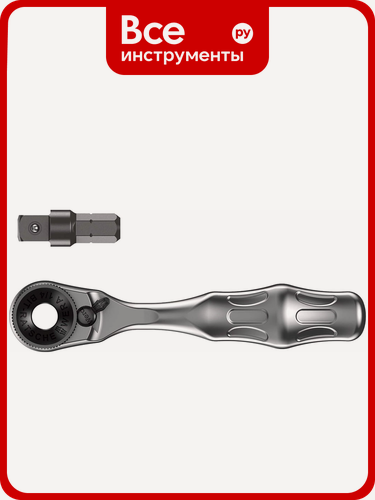 Изображение товара Трещотка 8001 A 1/4" SB Wera WE-073230 — стальная трещотка с посадочным квадратом, без диэлектрического покрытия