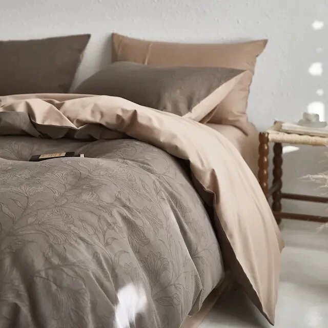 Элитный комплект постельного белья MUJI из четырех предметов во французском стиле, из чесаного хлопка, роскошный