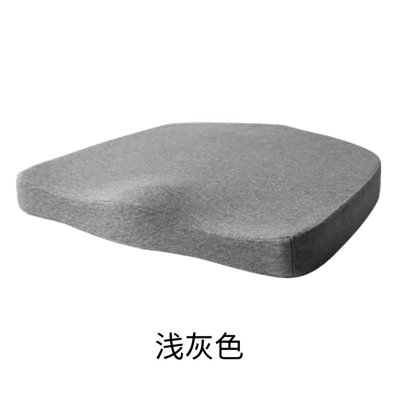 Пенополиуретановая сидушка для стула светло-серая 35×24 см нескользящее дно без внутренней вставки