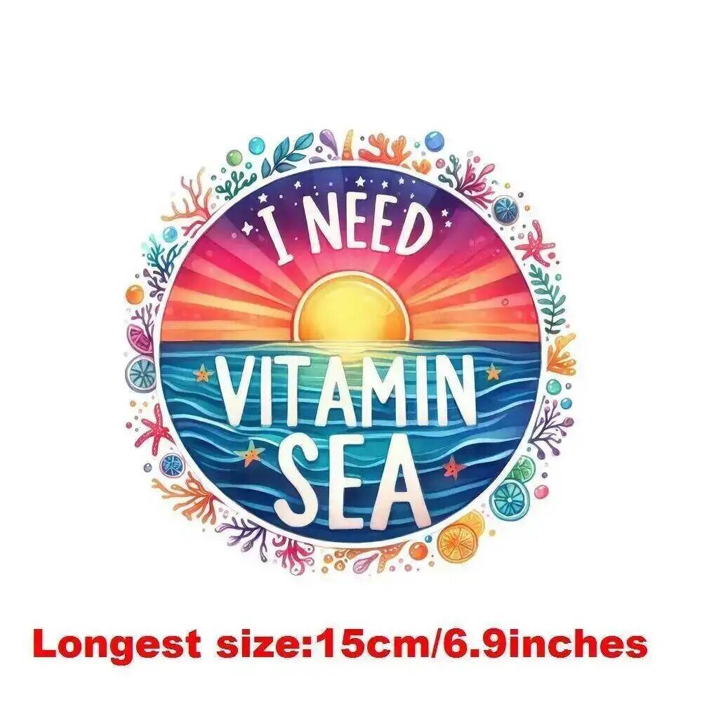 Детские термонаклейки "Vitamin Sea" 15см, Цвет: YTH0417-6