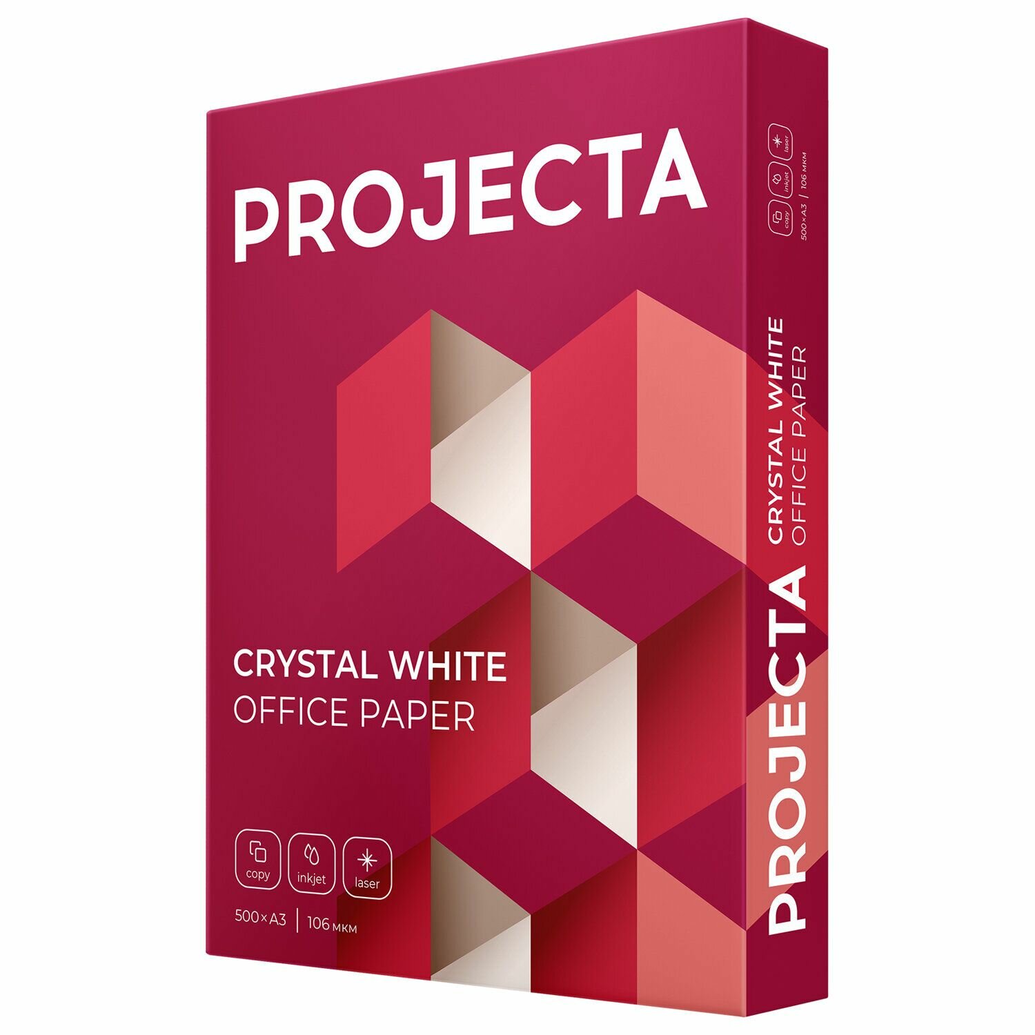Бумага офисная PROJECTA большого формата, 297х420 а3 80 г, 500л, марка а, россия, 168%