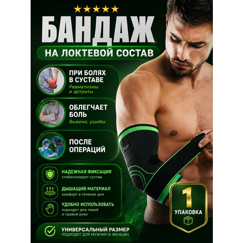 фото Бандаж на локтевой сустав / налокотник / ортез / фиксатор локтя / суппорт 1 шт