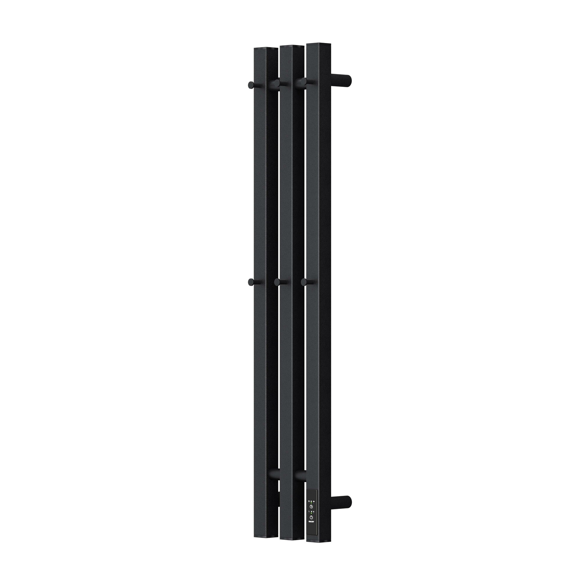Электрический полотенцесушитель APEXTERMO Sirius Light 800x120 SR10182BL с крючками цвет Черный