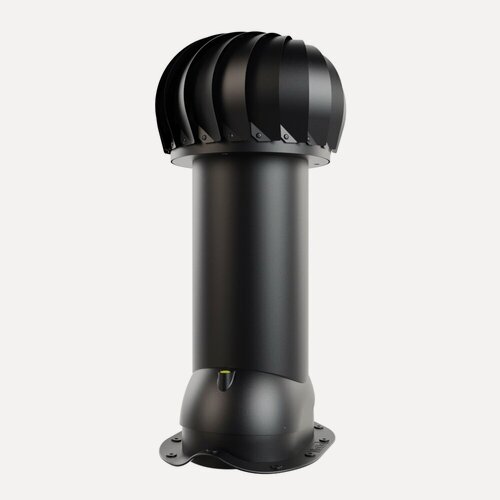 Изображение товара Вентвыход Viotto роторный для металлочерепицы утепленный 125/650 мм, черный RAL 9005