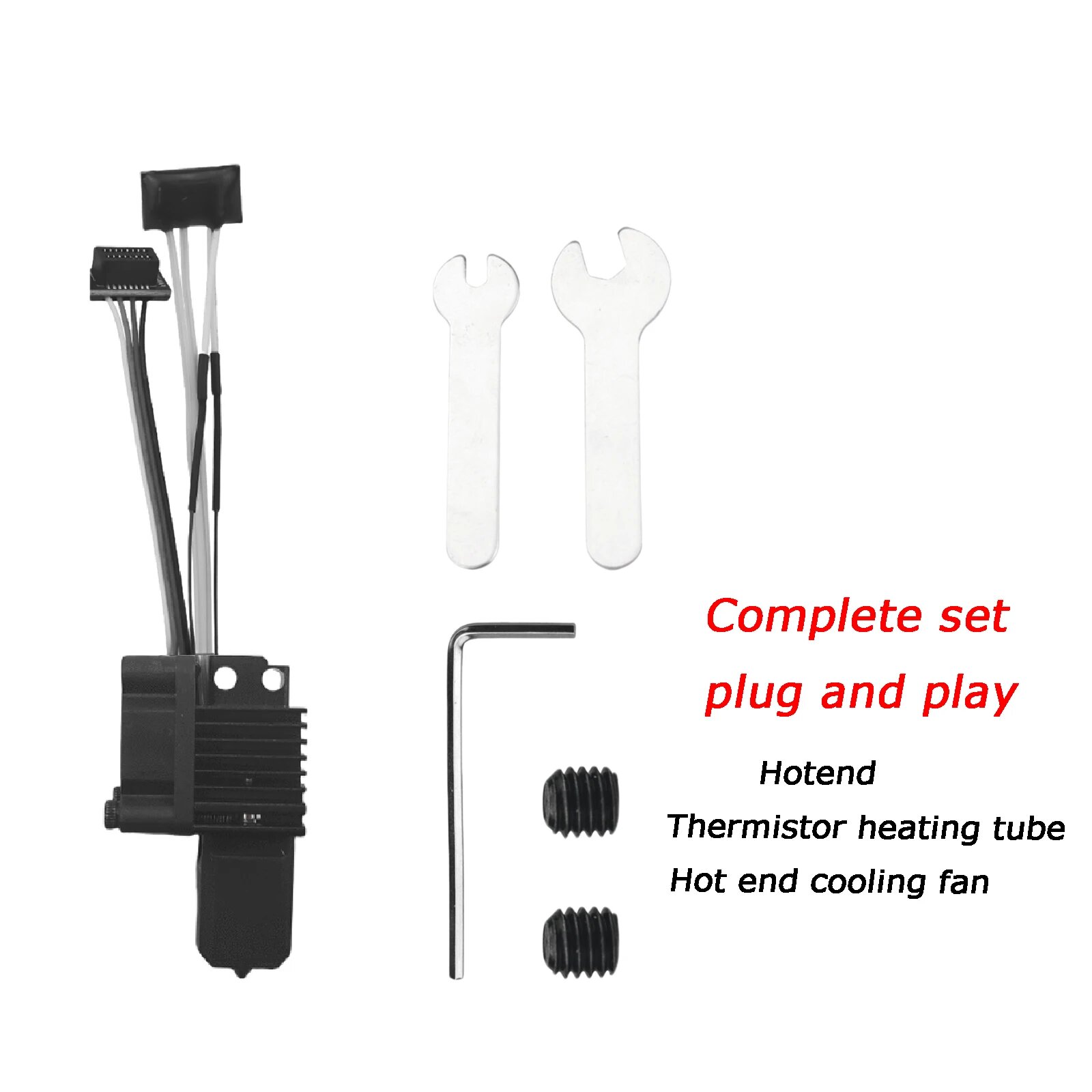 Hotend комплект для Bambu Lab X1 X1C P1P P1S с вентилятором 2.0 Черный, P1-Fully Hotend B
