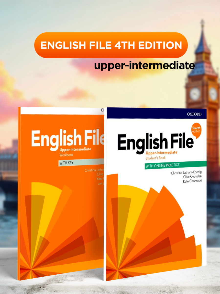 English File upper intermediate 4th edition. Полный комплект: Student's Book (учебник) + Workbook (рабочая тетрадь) + Диск